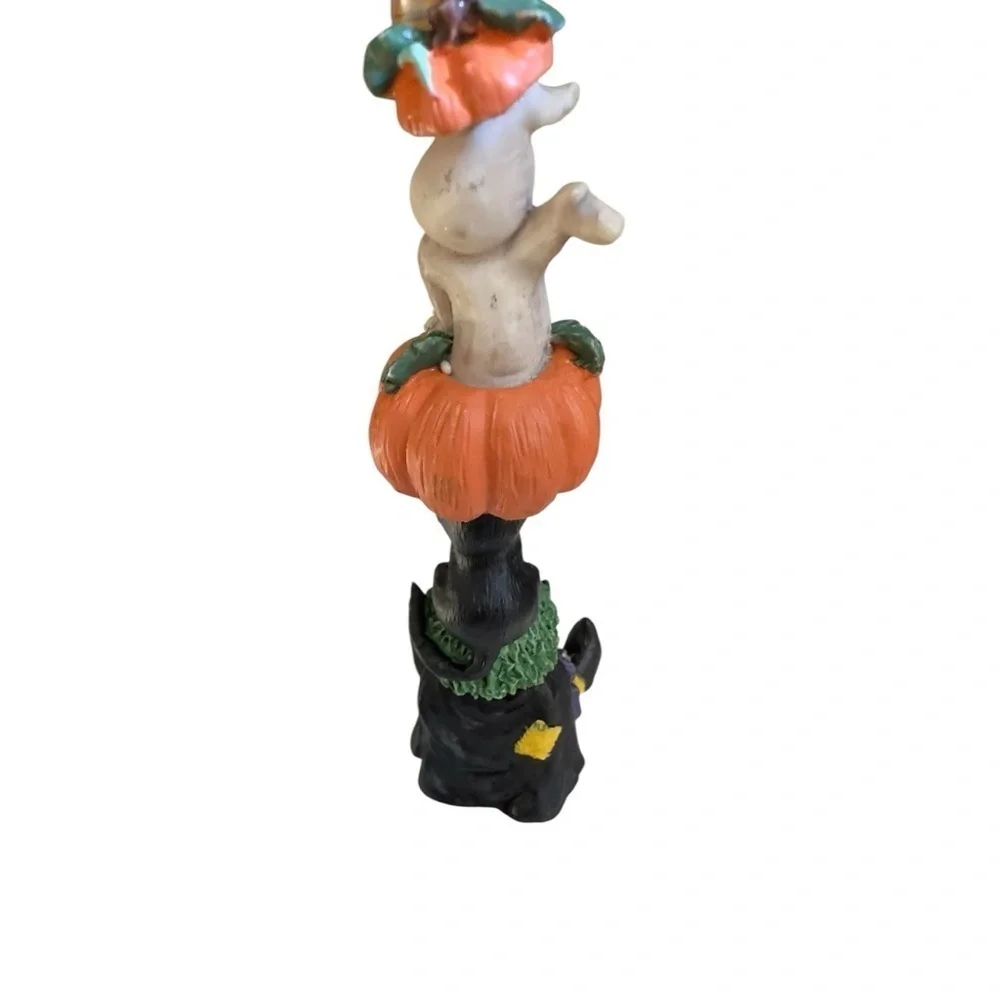 Vintage Halloween Figurine Trio with Pumpkins